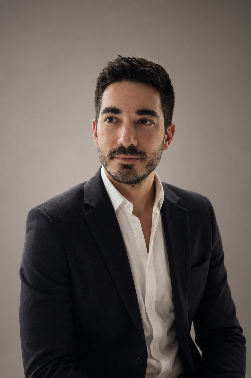 AI-generated editorial portrait of Juan P. Aparicio