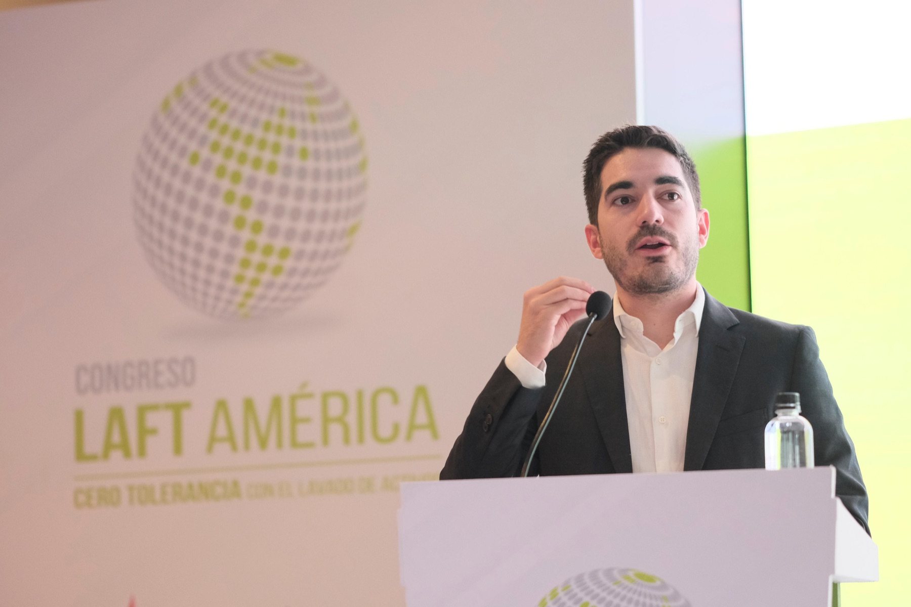 Juan P. Aparicio speaking at a research event